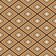Japanese Gold Diamond Tile Vector Seamless Pattern