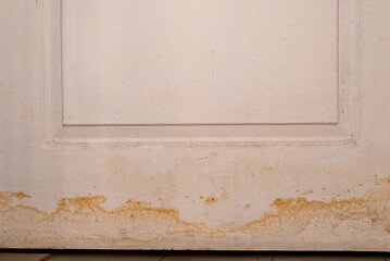 Flooding rainwater or floor heating systems, causing damage, peeling paint and mildew