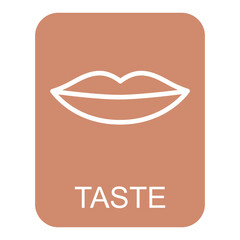 Human anatomy flat mouth icon, taste health organ vector illustration, face part sign