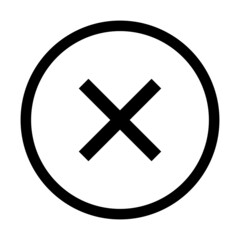 Obraz premium Cross mark icon, X sign, simple error design vector illustration, false choice symbol