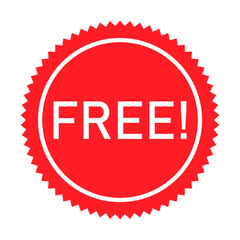 Free web button sign, promotion design label icon, gratis business vector illustration
