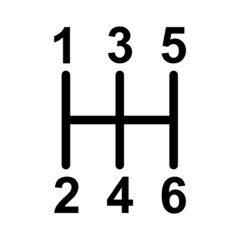 Handle car manual shift lever icon, vehicle gear technology vector illustration equipment