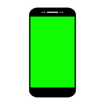 Green screen blank background, empty digital video template mockup vector illustration