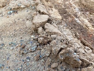 Close up shoots of red soil wall bricks in the backyard taken during the day