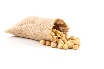 Closeup view of hazelnuts