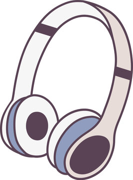 Headphones Colored Illustration