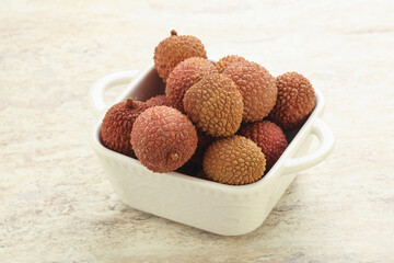 Sweet juice lychee tropical fruit