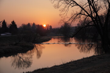 Obraz premium Bruckmühl am Morgen