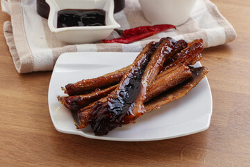 Roasted eel in unagi sause