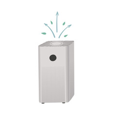 Air purifier. Vector Illustration for printing, backgrounds, covers, packaging, greeting cards, posters, stickers, textile and seasonal design. Isolated on white background.