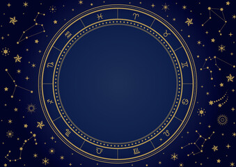 星座とホロスコープのフレーム © clasikka