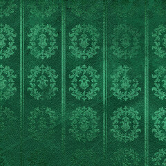 Deep green natural leather texture. Scrapbook vintage pattern. Scrapbook backdrop
