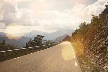 Reflections in the road