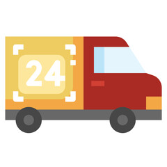 DELIVERY flat icon,linear,outline,graphic,illustration