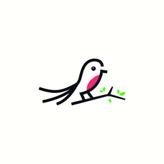 little sparrows logo vector design illustration, creative sparrows bird logo icon design concept inspiration with modern, overlay and minimalist styles for business, community and company.