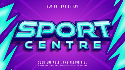Esport centre editable text effect font style