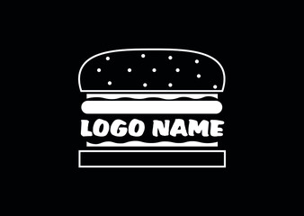 Burger logo with black background