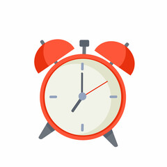 Alarm. Get up early. Vector cartoon illustration