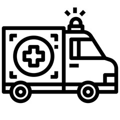 AMBULANCE line icon,linear,,graphic,illustration