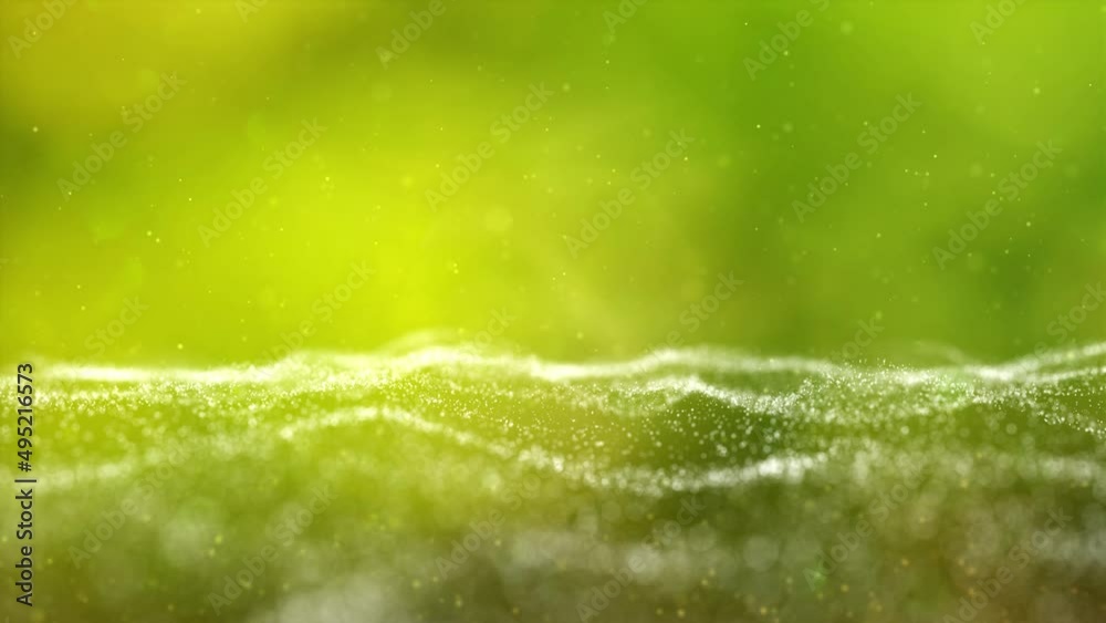 Canvas Prints yellow green red blurred looping nature waves. concept environment copy space animation backgrounds.