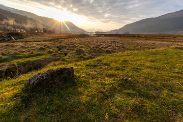 Just past Glencoe at sundown