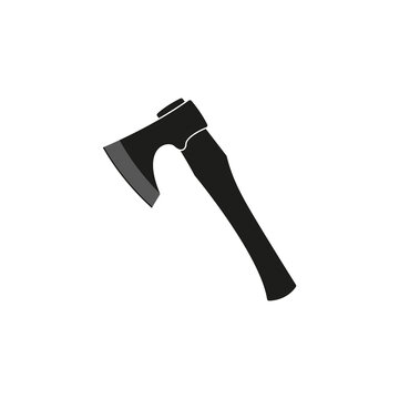 The axe icon. Simple flat vector illustration on a white background