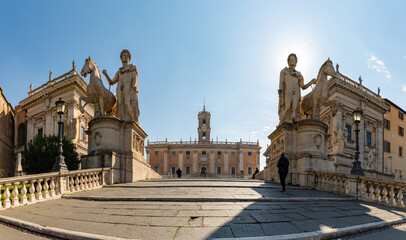 Obraz premium Campidoglio Square and Cordonata at Night