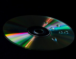 compact disc on black