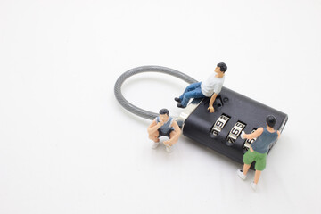 a  master key encoding. Image use for background security system, hack,
