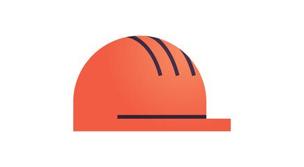 Safety helmet and worker hat flat illustration.