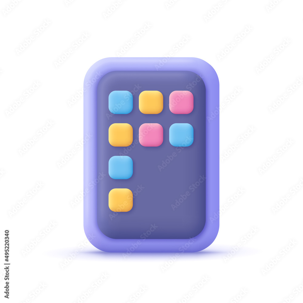 Poster mobile or smartphone device with application buttons.mobile app development, application building, u