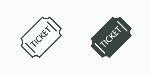 Obraz premium ticket vector icon isolated. film, cinema, movie icon vector symbol.