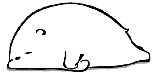 無防備にねむるしろくま