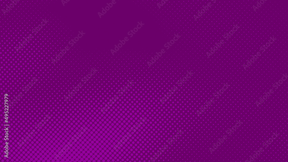 Poster abstract dots halftone purple color pattern gradient texture background.