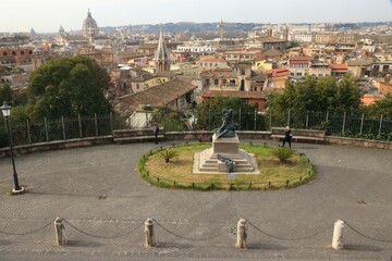Obraz premium Skyline di Roma dalla Terrazza del Pincio