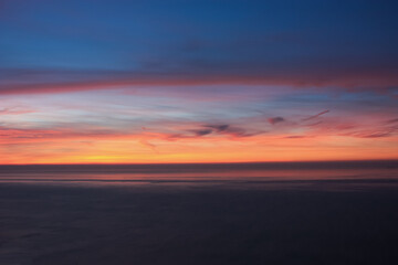 Scenic sunset over ocean beach