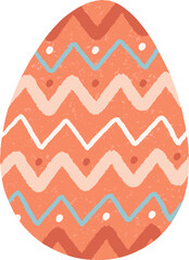 Easter Egg with Ornament Colored Cartoon Illustration - 495230334