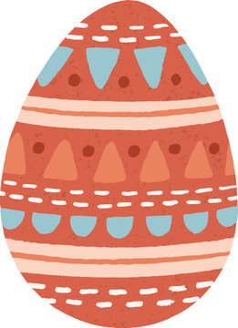 Festive Easter Egg Cartoon Illustration