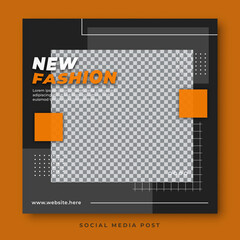 New fashion square banner social media template
