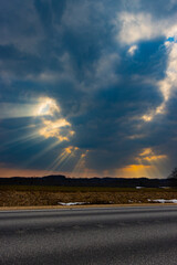 sun rays from clouds
