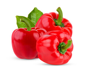 red pepper on white background