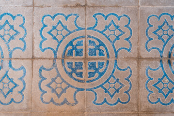 classic mosaic ceramic tile pattern vintage tiles background