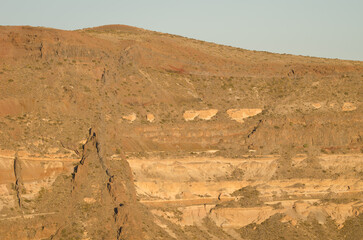 Cliffs in the Teide National Park. Tenerife. Canary Islands. Spain.