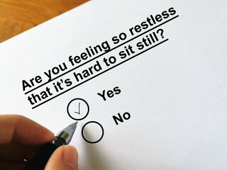 Questionnaire about anxiety