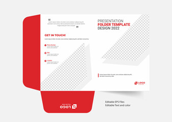 Presentation Folder Design Premium Vector