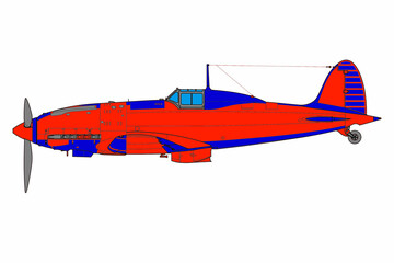 Vista lateral de avi&oacute;n de combate
