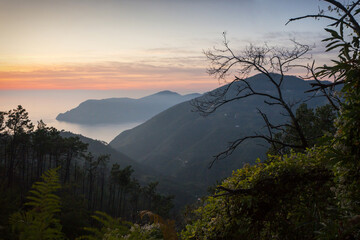 View to Punta Mesco near Monte Rosso, Liguria, Italy