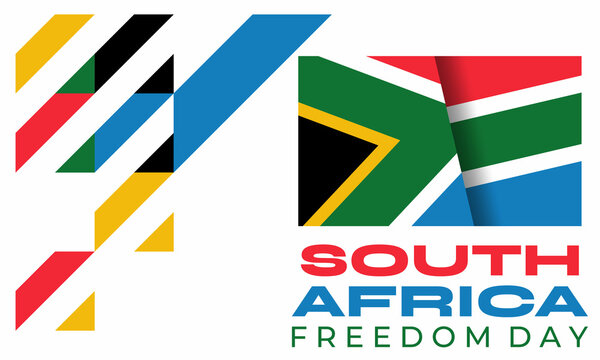 South Africa Freedom Day (Afrikaans: Vryheidsdag) is a public holiday in South Africa celebrated on 27 April. Background, poster, card, banner design. 