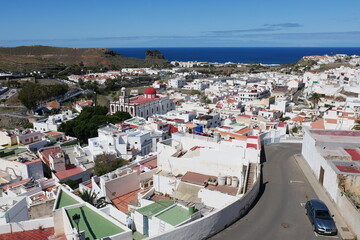 Fototapeta na wymiar Blick auf Agaete auf Gran Canaria