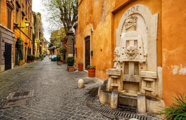 The streets of Rome, Italy. Rome architecture and landmark.